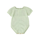 Body Manga Curta em Tricot