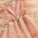 Conjunto Candy Macacão Floral com Tule e Faixa de Cabeça - 2pçs