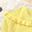 Conjunto Casaco Suéter, Calça e Chapéu em Tricot - 3pçs