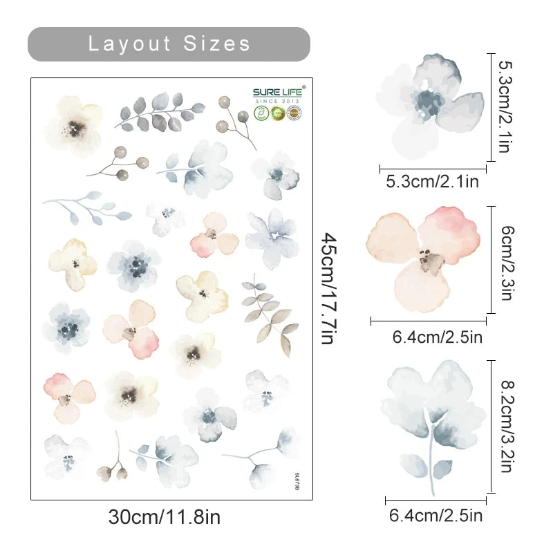 Adesivos de Parede Florais Boho