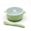 Conjunto de Tigela de Silicone com Tampa e Colher – 3 pçs