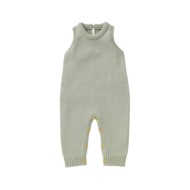 Macacão Longo sem Manga em Tricot