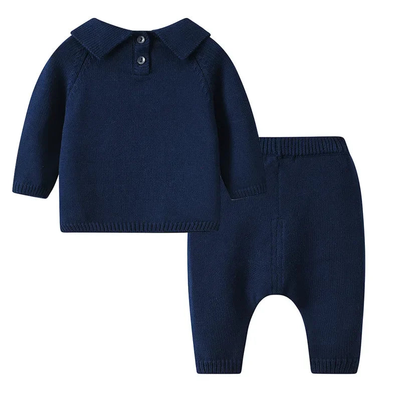 Conjunto Casaco Suéter e Calça em Tricot - 2pçs