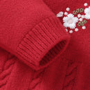 Conjunto Casaco Suéter e Calça em Tricot - 2pçs