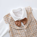 Conjunto Macacão Manga Longa e Colete Integrado - 2pçs