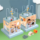 Cubo de Atividades em Madeira 5 em 1