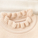 Casaco Suéter Manga Longa em Tricot