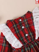 Vestido Xadrez com Babados