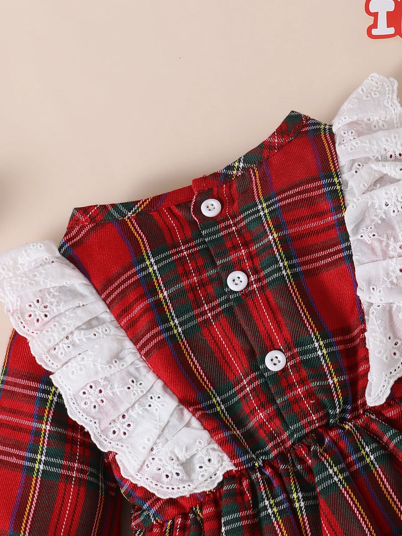 Vestido Xadrez com Babados