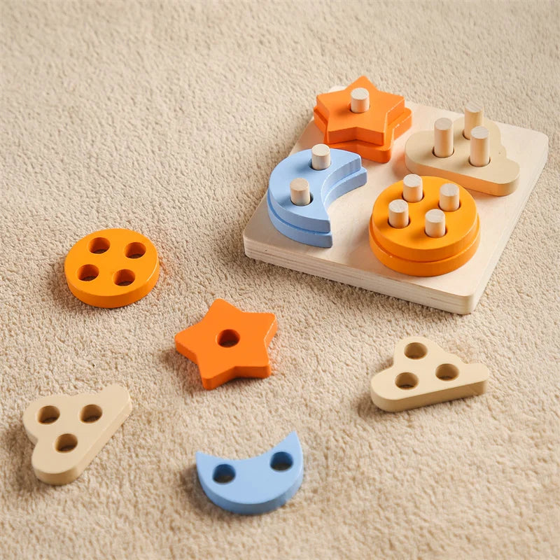 Bloco de Madeira Educativo Montessori