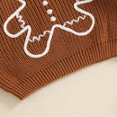 Casaco Suéter em Tricot Boneco de Gengibre