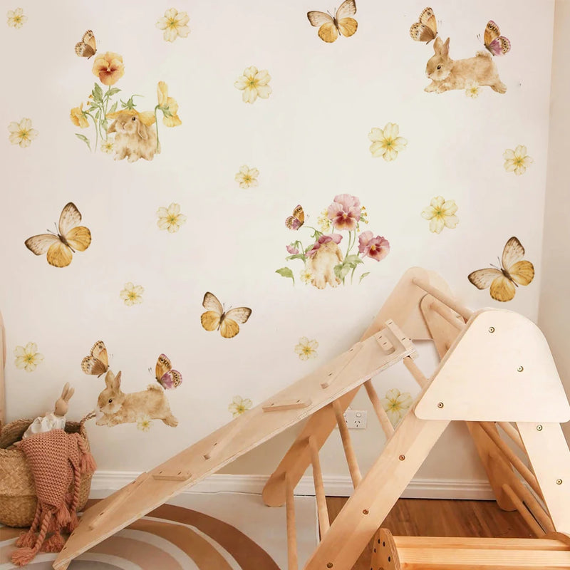 Adesivos de Parede Borboletas e Coelho