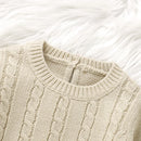 Conjunto Casaco Suéter e Calça em Tricot - 2pçs