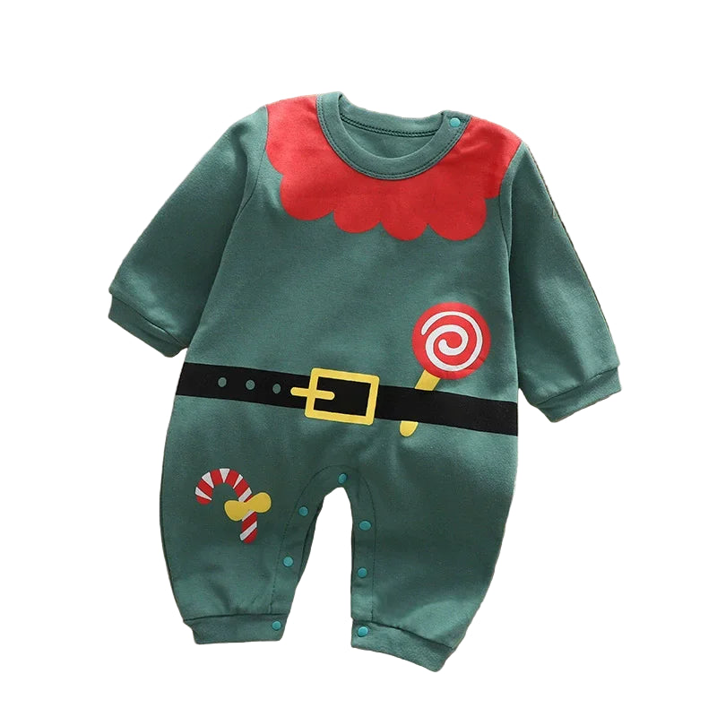 Macacão Natalino de Manga Longa