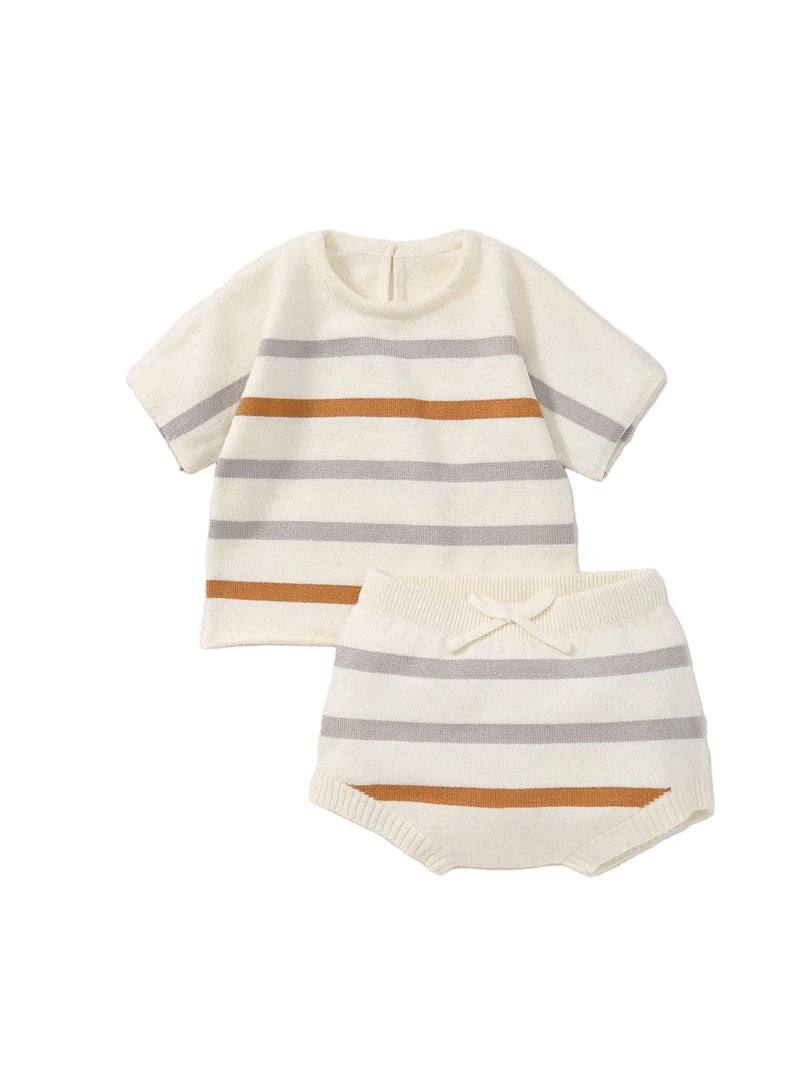 Conjunto Blusa e Shorts em Tricot - 2pçs