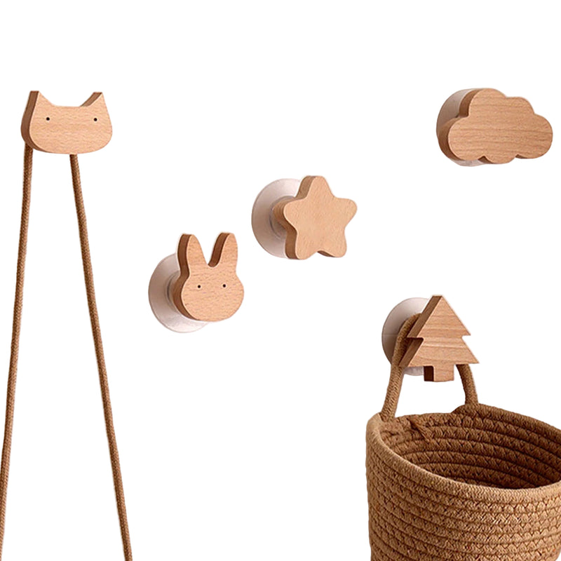 Gancho de Madeira com Formato de Animal