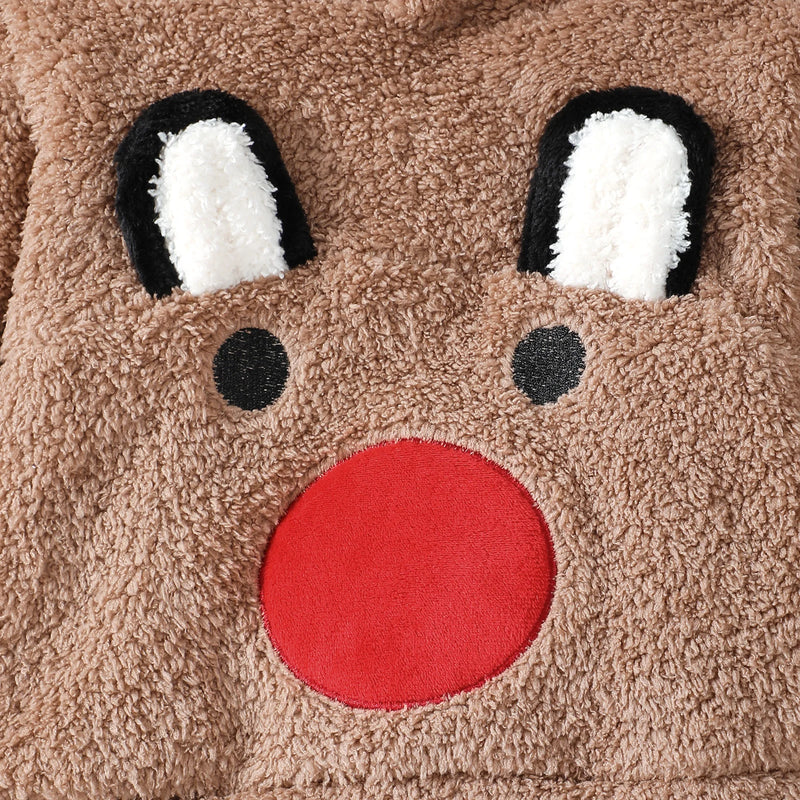 Conjunto de Pelúcia com Capuz e Calça - 2pçs