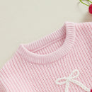 Casaco Suéter Manga Longa em Tricot