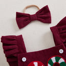 Romper em Veludo Cotelê + Faixa de Cabeça