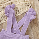 Conjunto Casaco Cardigan, Romper e Faixa de Cabeça em Tricot - 3pçs