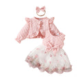 Conjunto Casaco, Vestido e Faixa de Cabeça - 3pçs