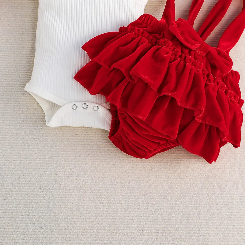 Conjunto Body + Calcinha Suspensa + Faixa de Veludo - 3pçs