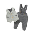 Conjunto Colete e Macacão em Tricot - 2pçs