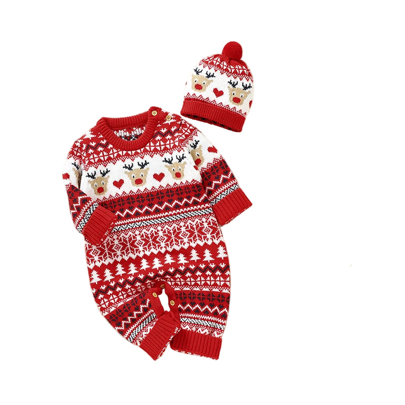 Conjunto Macacão Manga Longa + Touca em Tricot - 2pçs