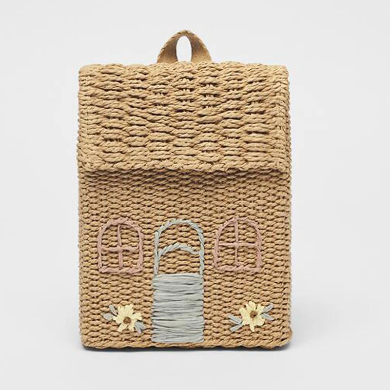 Bolsa de Palha com Detalhes em Bordado