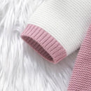 Conjunto Macacão Manga Longa e Touca em Tricot - 2pçs