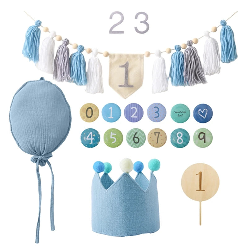 Kit Comemorativo com 5 Itens - Azul