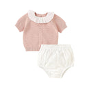 Conjunto Pulôver em Tricot e Shorts - 2pçs