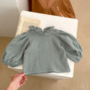 Conjunto Blusa Manga Longa e Jardineira