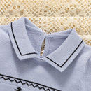 Macacão Manga Curta em Tricot