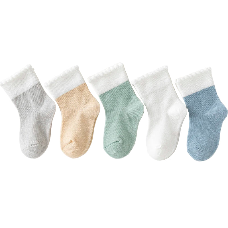 Meias de Bebê Coloridas e Confortáveis- 5pçs