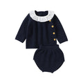 Conjunto Casaco Cardigan e Shorts em Tricot - 2pçs