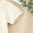 Body Manga Curta em Tricot