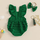 Macacão Curto + Faixa de Cabelo - 2pçs