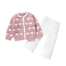 Conjunto Casaco Cardigan e Calça em Tricot - 2pçs