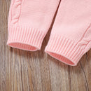 Conjunto Casaco Suéter e Calça em Tricot - 2 pçs