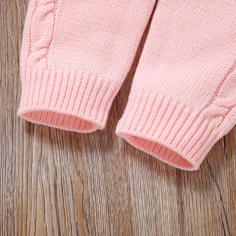 Conjunto Casaco Suéter e Calça em Tricot - 2pçs