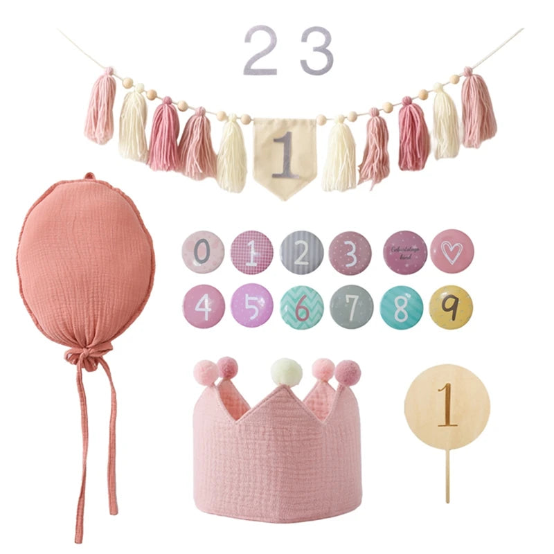 Kit Comemorativo com 5 Itens - Rosa