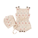 Conjunto Macacão sem Manga e Gorro em Tricot - 2pçs