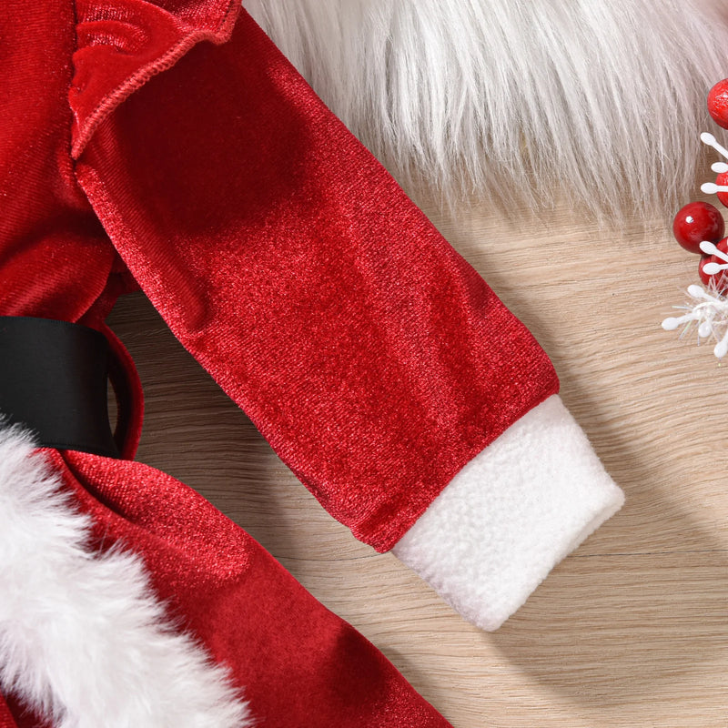 Conjunto Vestido e Chapéu em Veludo - 2pçs