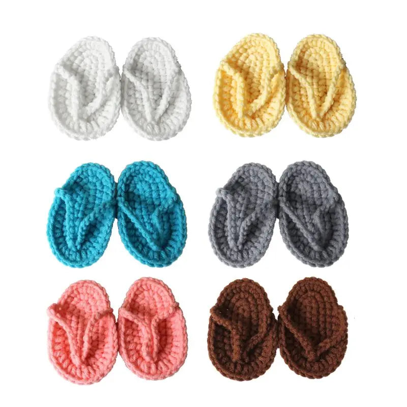 Chinelo em Crochê para Fotografia Newborn