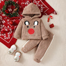 Conjunto de Pelúcia com Capuz e Calça - 2pçs