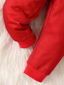 Conjunto de Moletom de Natal com Capuz e Calça - 2pçs