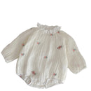 Macacão com Mangas Longas e Bordado