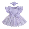 Conjunto Macacão Vestido e Faixa Cabeça 2pçs