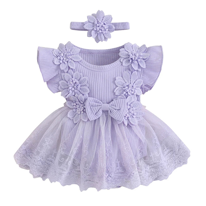 Conjunto Macacão Vestido e Faixa Cabeça 2pçs